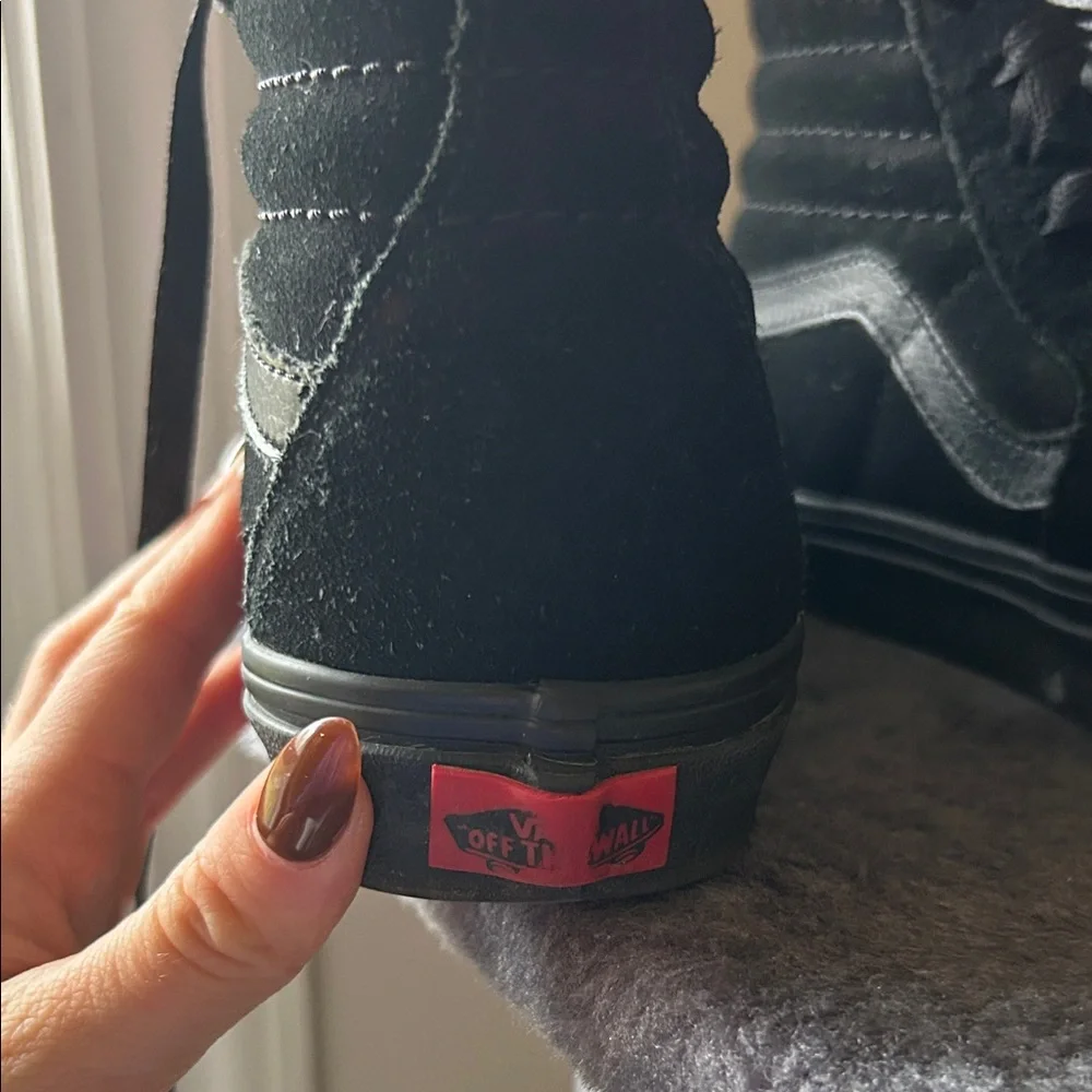 Vans Men's Black and Gray High-Top Sneakers - Picture 2 of 5